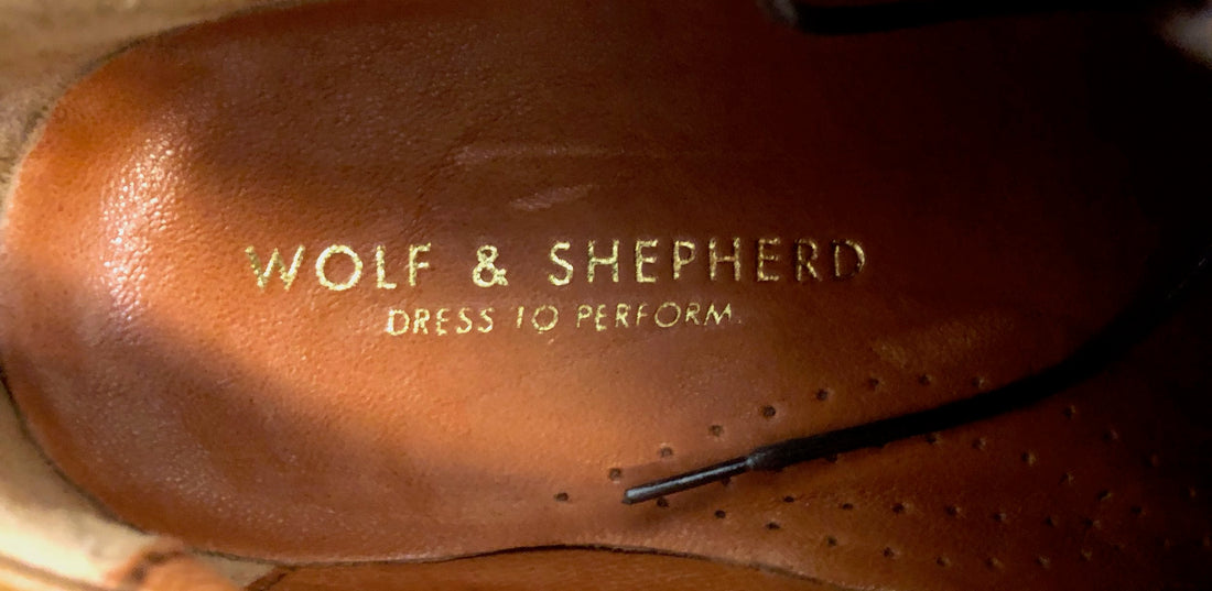 Logos Unveiled: Wolf & Shepherd's Intricate Shoe Details